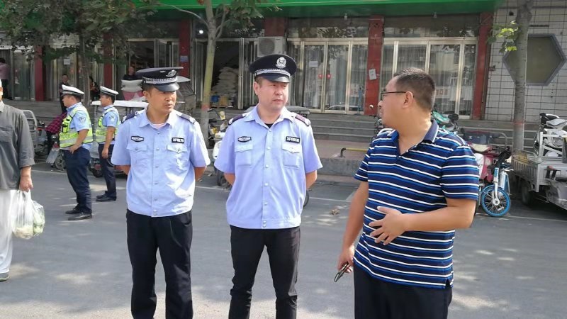 周口市公安局城北分局社区警务大队“迎国庆70周年,忠诚保平安”工作缩影。
