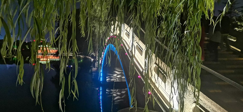 夜观大明湖