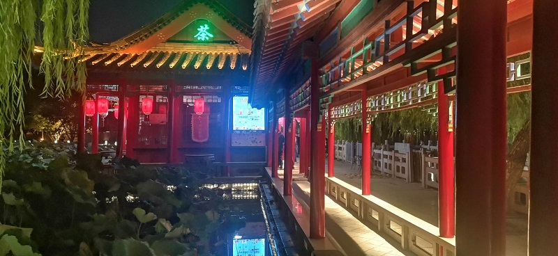 夜观大明湖